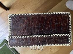 Valise ancienne En Crocodile