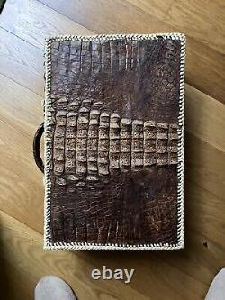 Valise ancienne En Crocodile