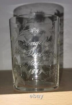 Verre De Mariage En Cristal 1889