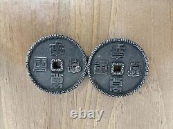 Wang Hing Boucle de ceinture chinoise en argent