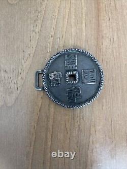 Wang Hing Boucle de ceinture chinoise en argent