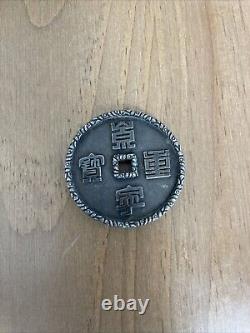 Wang Hing Boucle de ceinture chinoise en argent